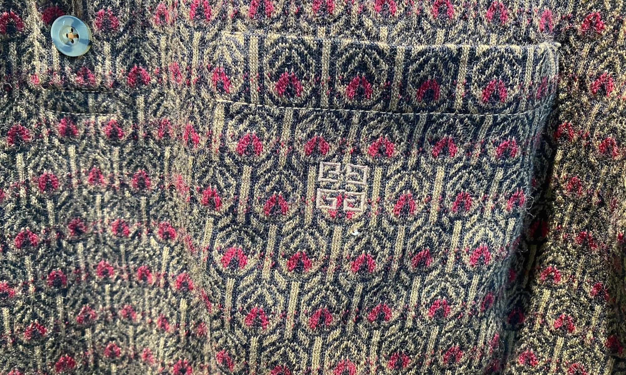 Givenchy Used Givenchy Vintage Brown Long Sleeve Wool Polo - GIvenchy