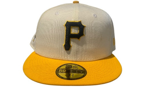 New Era Used Pirates Fitted Cap Creamy Yellow - test