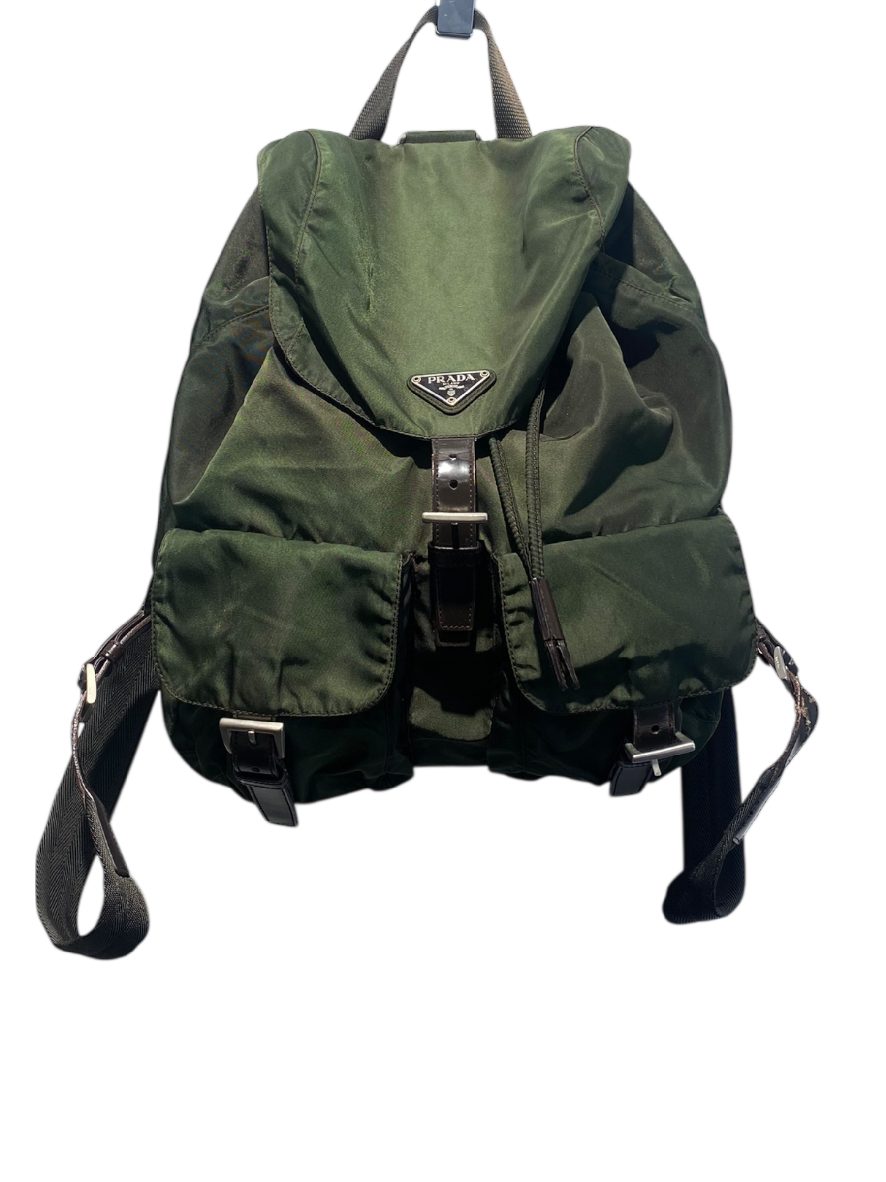 Used Prada Nylon Backpack Green (test) - HYPEBEASTBALTICS