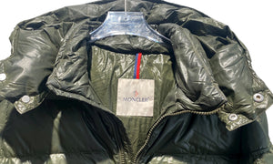 Moncler Used Moncler Maya Short down jacket green glossy nylon - 1105251351