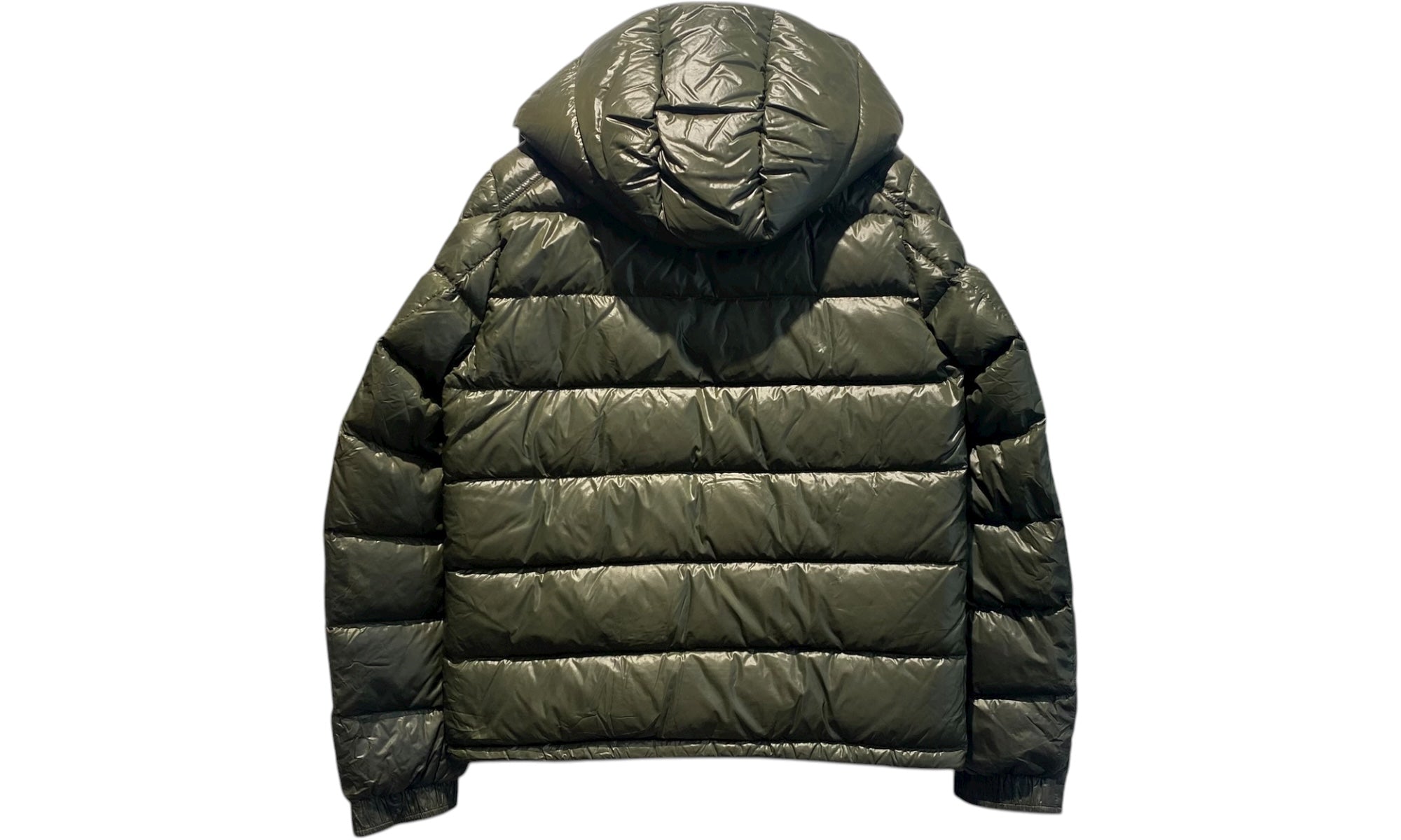 Moncler Used Moncler Maya Short down jacket green glossy nylon - 1105251351
