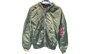 Alpha Industries Used Alpha Industries MA-1 TT Bomber Jacket Green  - Alpha