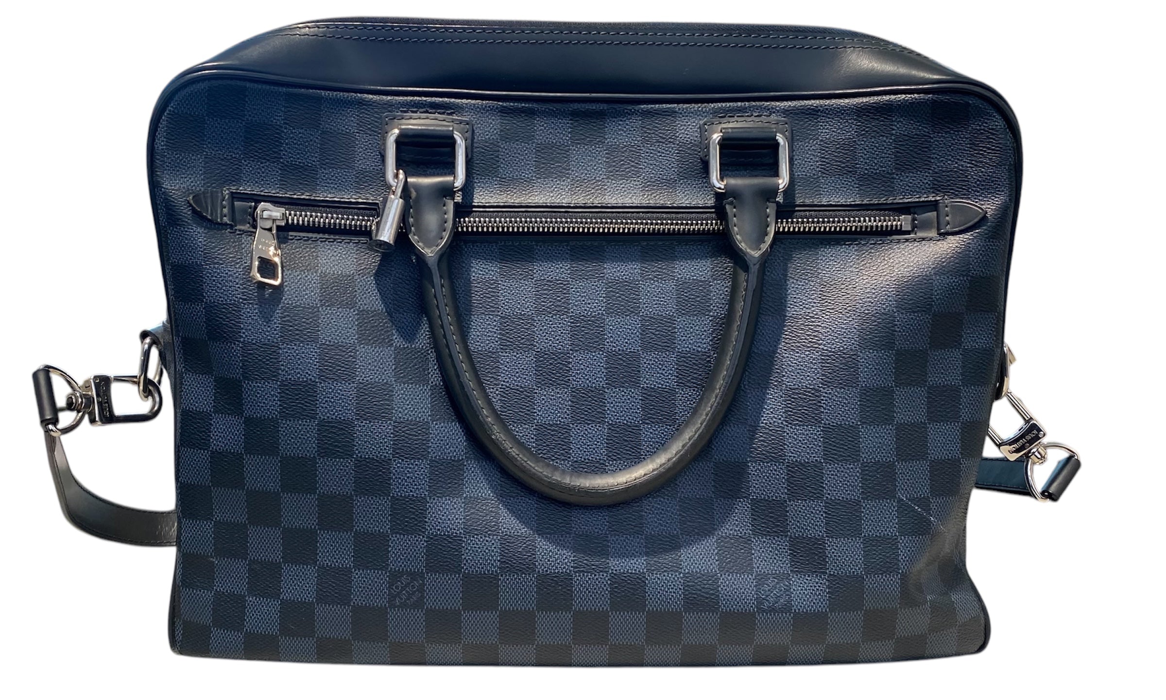 Louis Vuitton Used Louis Vuitton Damier Cobalt Canvas Porte-Documents Business Briefcase Bag - test