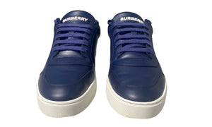 nike Used Burberry Navy/Arch Beige Robin Checked Leather Sneakers - 404251651