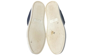 nike Used Burberry Navy/Arch Beige Robin Checked Leather Sneakers - 404251651