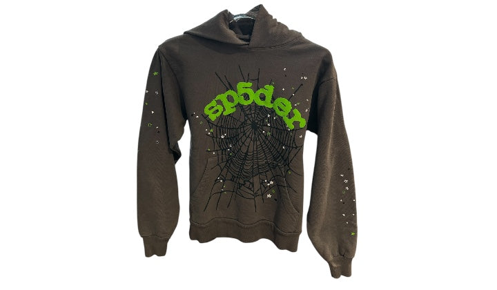 Sp5der Used Sp5der Wait Web Hoodie Slate Grey - 001828519514