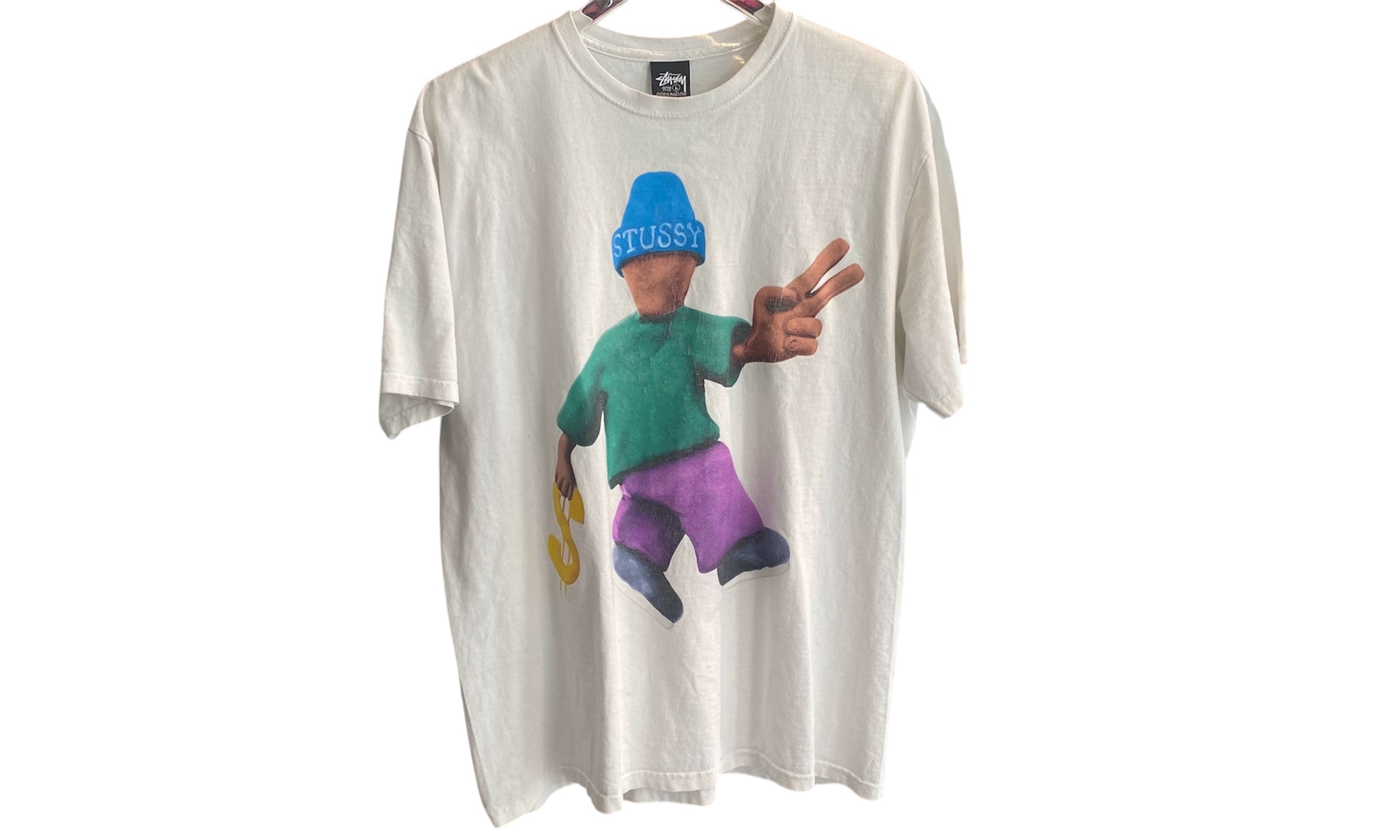 Stussy Used Stussy Peace & Prosperity Tee White - stussy1