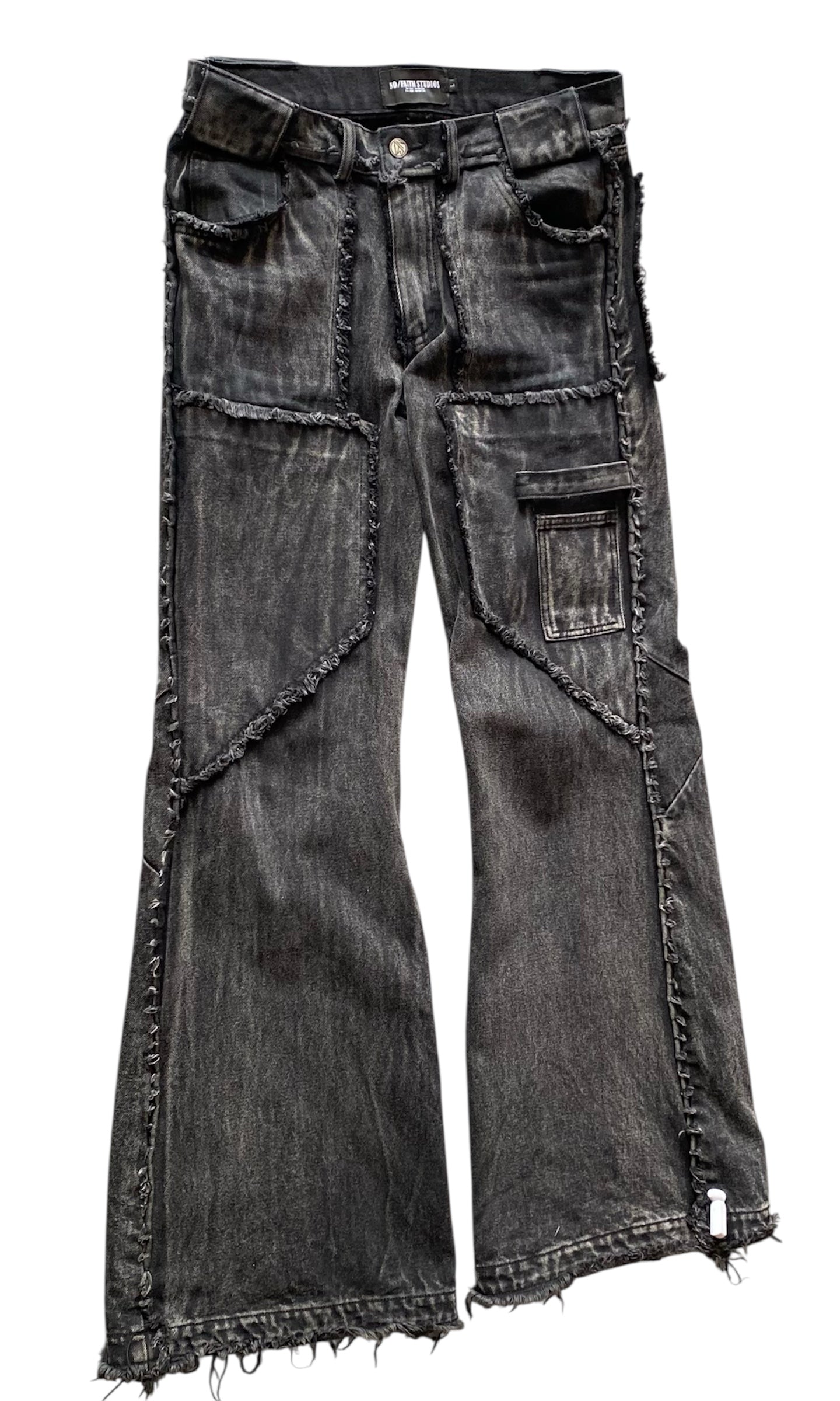 No/Faith Studio Used No Faith Studio FLARED DENIM 001 BLACK - NOFAITH