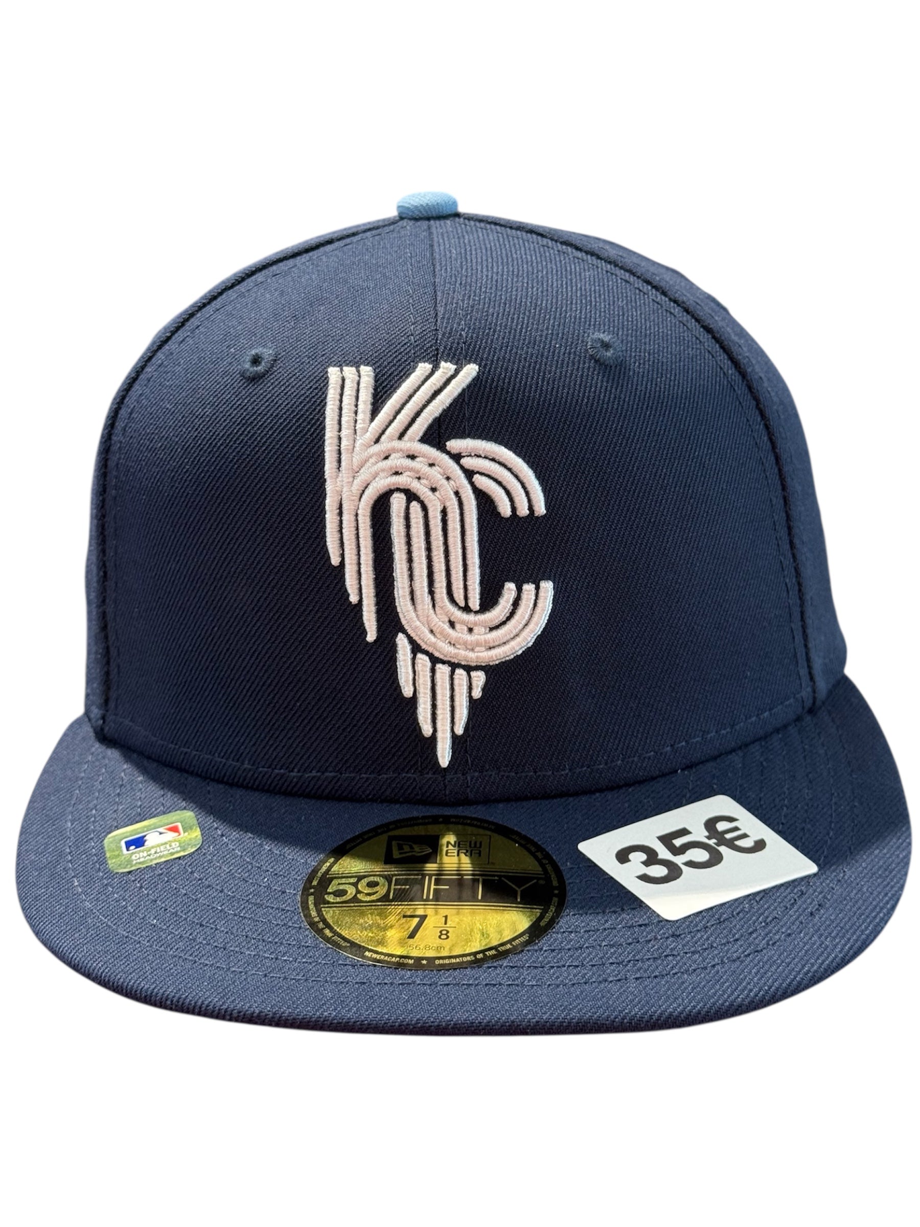 New Era Used Kansas City Royals Fitted Cap Navy - test