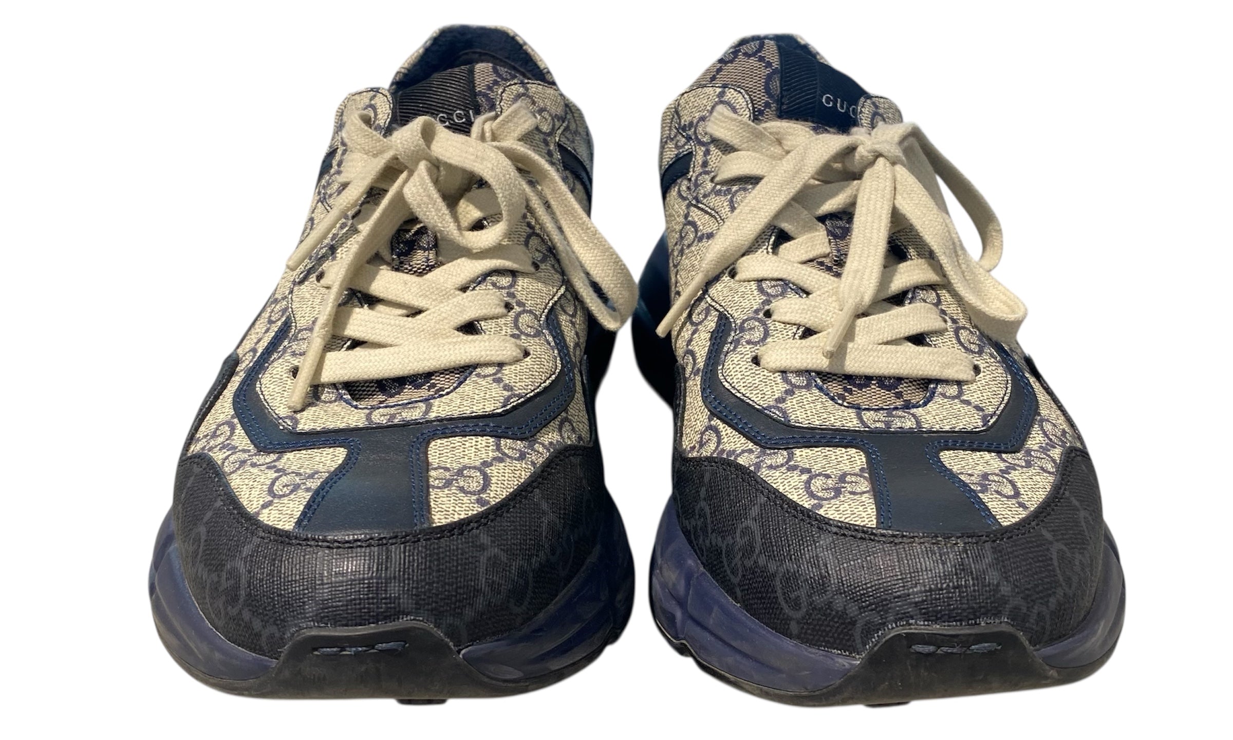 nike Used Gucci GG Monogram Rhyton GG Sneaker Beige/Blue - 614251232