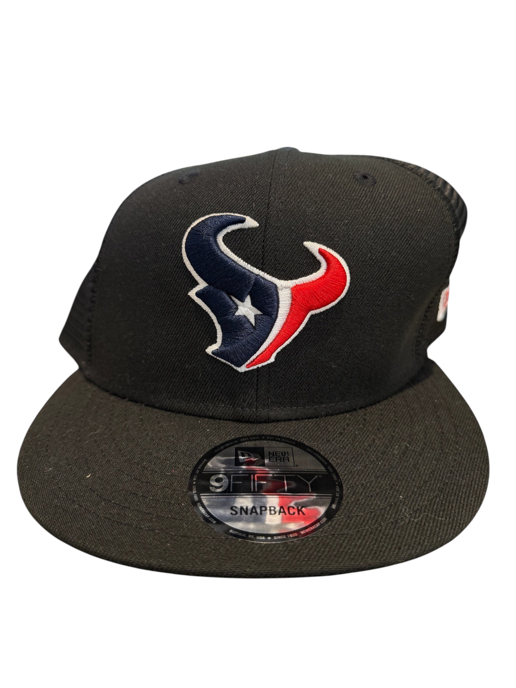 New Era Used Houston Texans Black Snapback Hat - 620251124