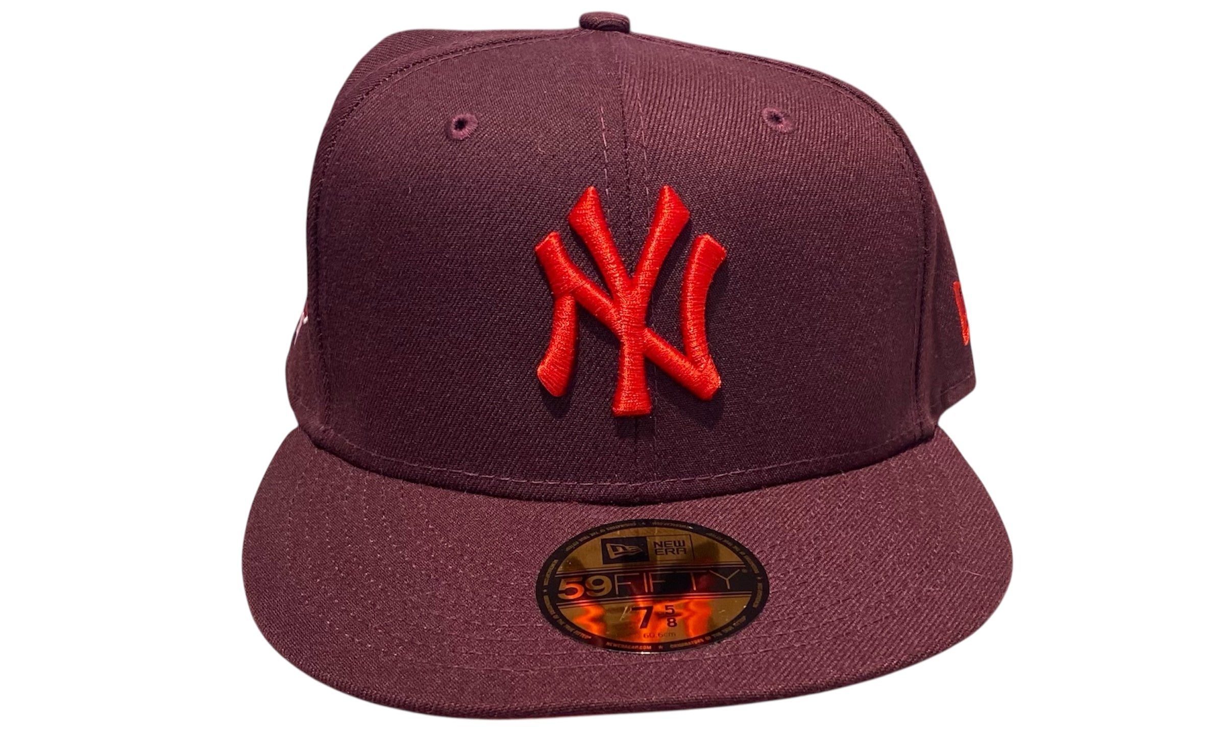 New Era Used New York Yankees Fitted Cap Maroon - test