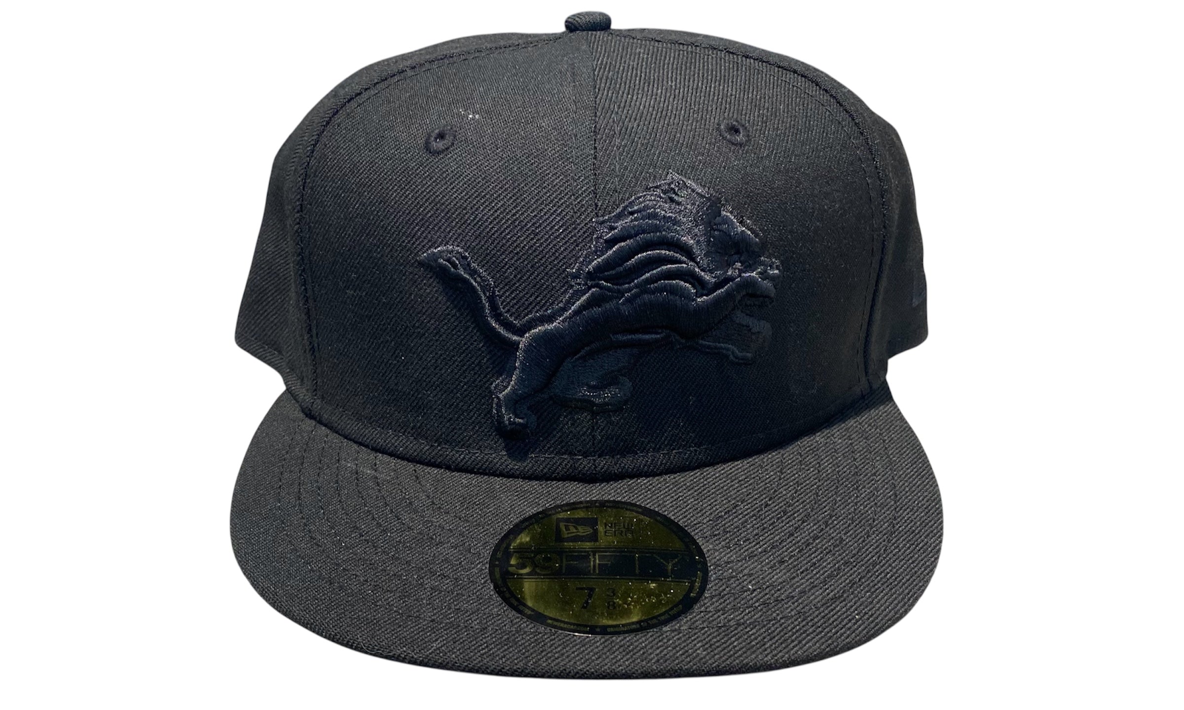New Era Used Detroit Lions Fitted Cap Black - test