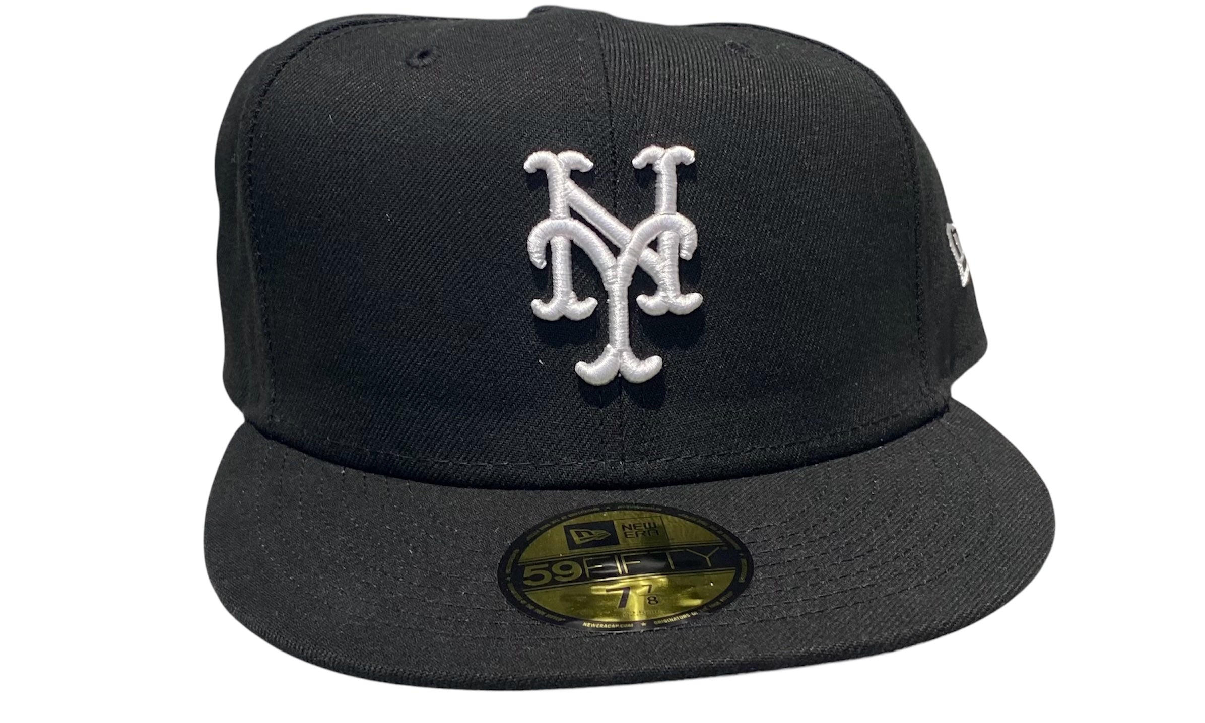 New Era Used New York Mets Fitted Cap Black - test
