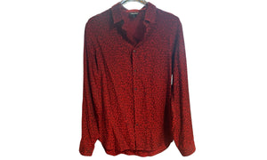 JustCavalli Used JustCavalli red lepard print button up shirt - RC2