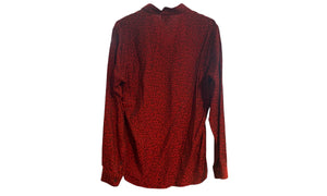 JustCavalli Used JustCavalli red lepard print button up shirt - RC2