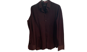 Emporio Armani Used Emporio Armani maroon button up shirt - EA