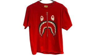 A BATHING APE Used Bape Red Shark Head Tee - test
