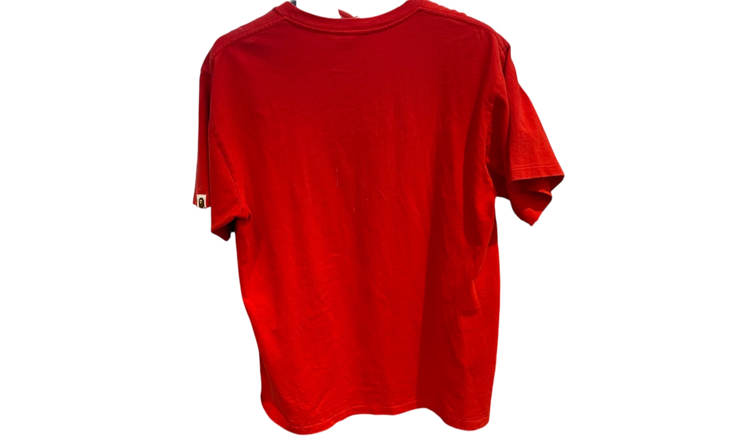 A BATHING APE Used Bape Red Shark Head Tee - test