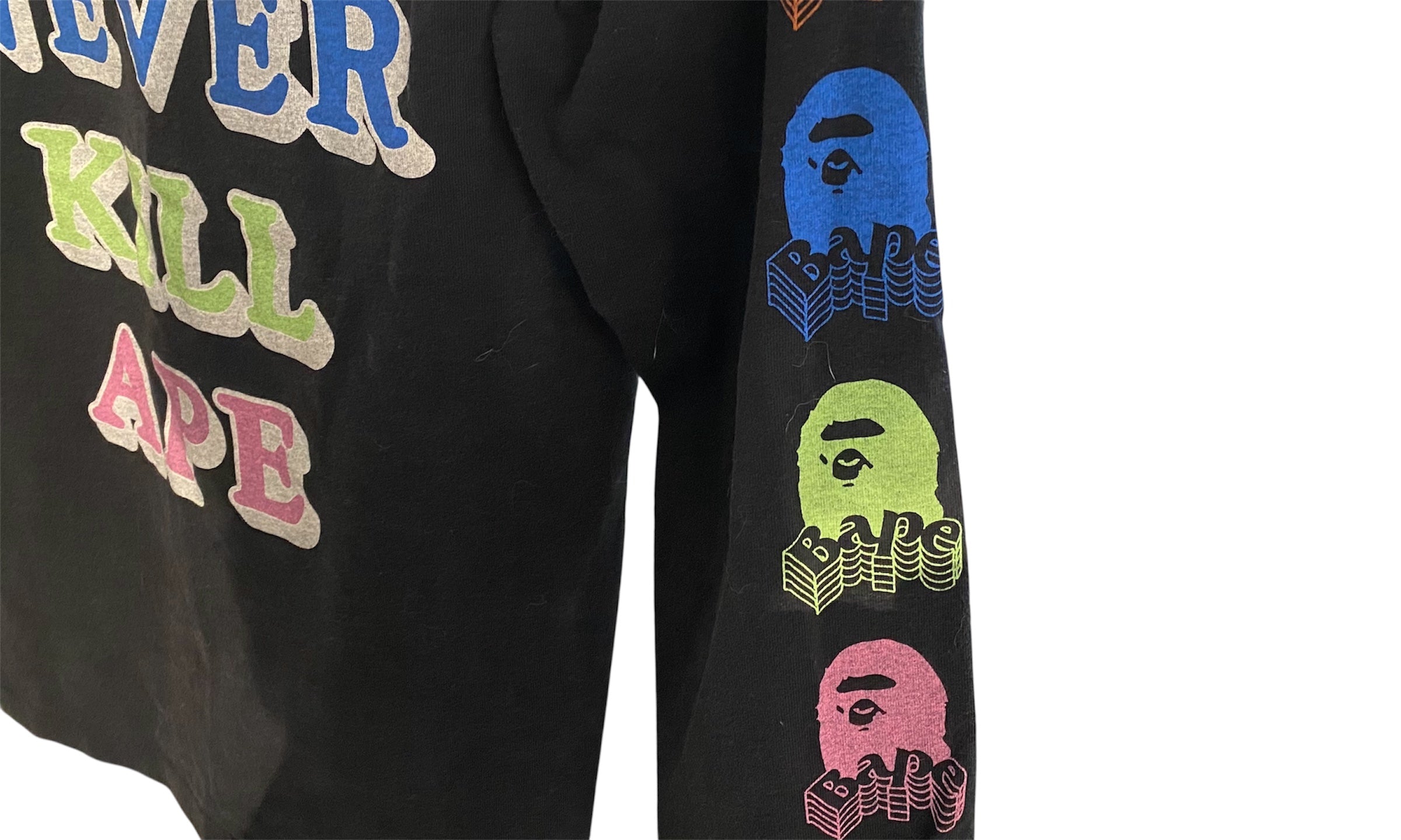 A BATHING APE Used Bape For Ladies Ape Shall Never Kill Longsleeve tee - test