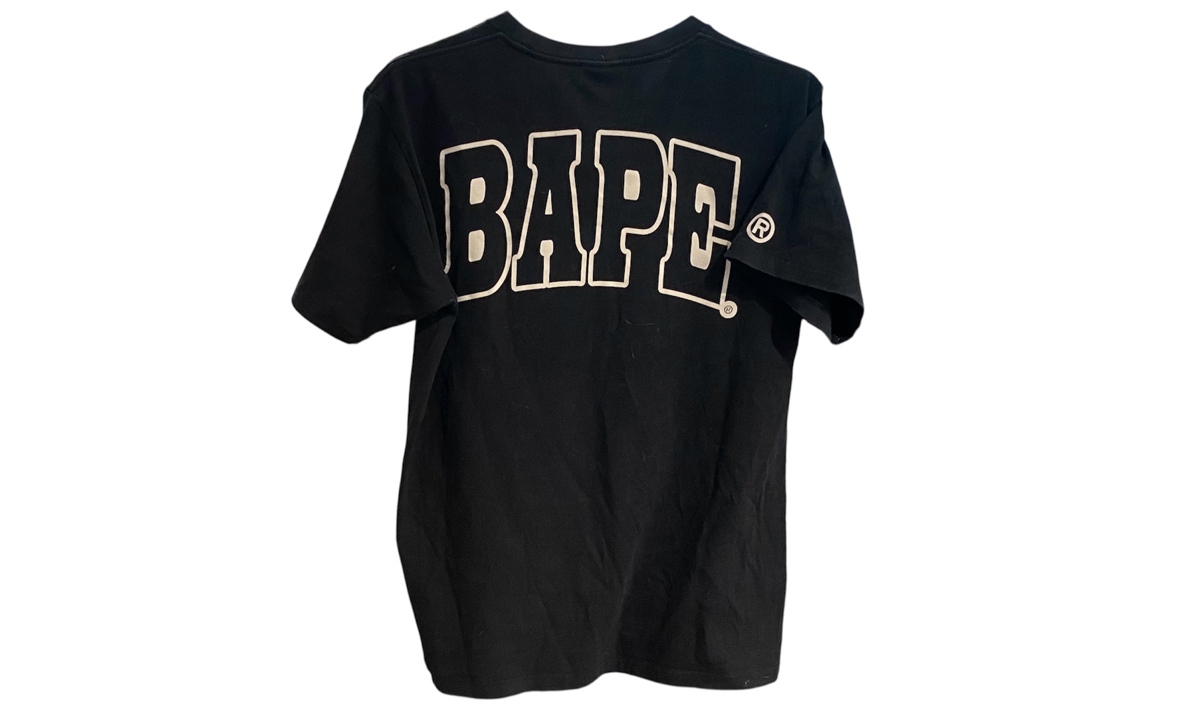 A BATHING APE Used Bape Zip Camo Head Tee Black - test