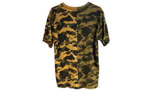 A BATHING APE Used Bape Full Camo Shark Head Tee - test