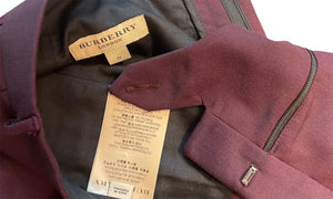 Burberry London Used Burberry London Made In Italy Purple Flat Front Dress Pants - BL