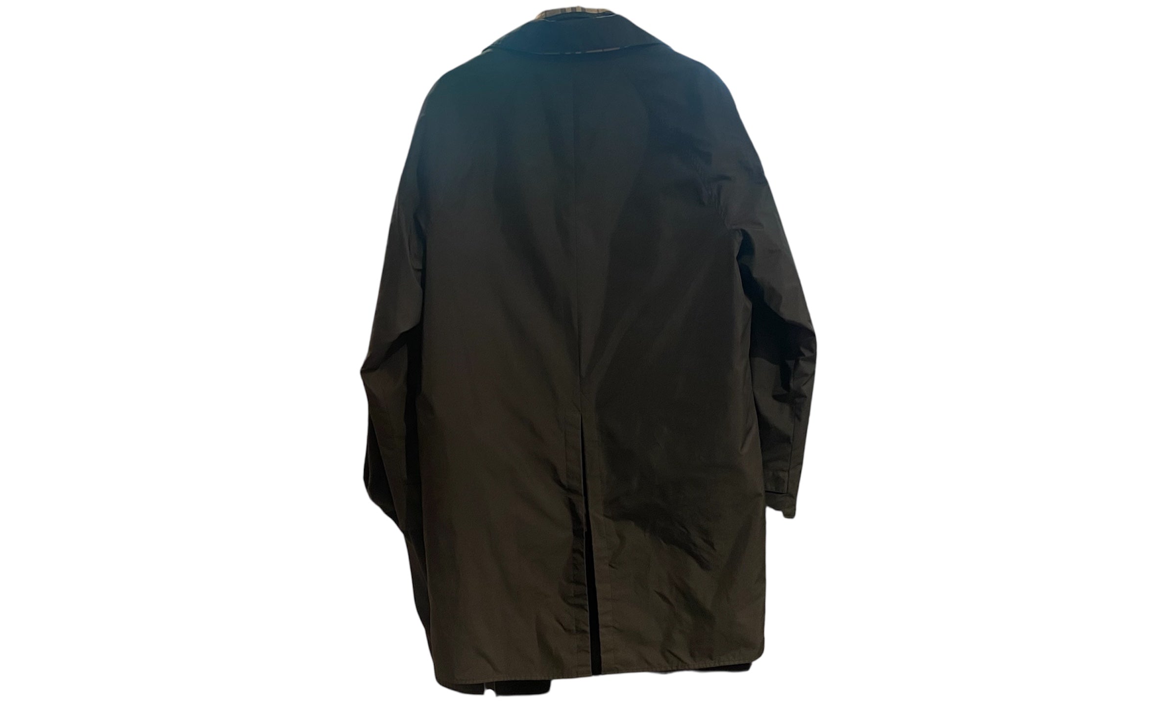 nike Used Burberry Black Long Coat with inner puffer jacket - test