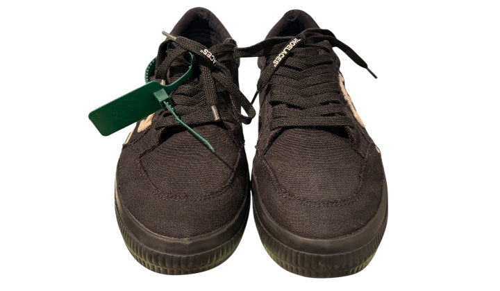 nike Used Off White Vulcanized Canvas Low Top Sneaker Black - test