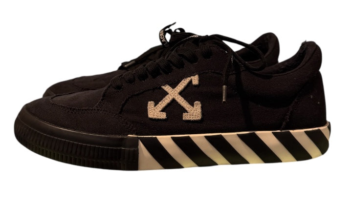 nike Used Off White Vulcanized Canvas Low Top Sneaker Black - test