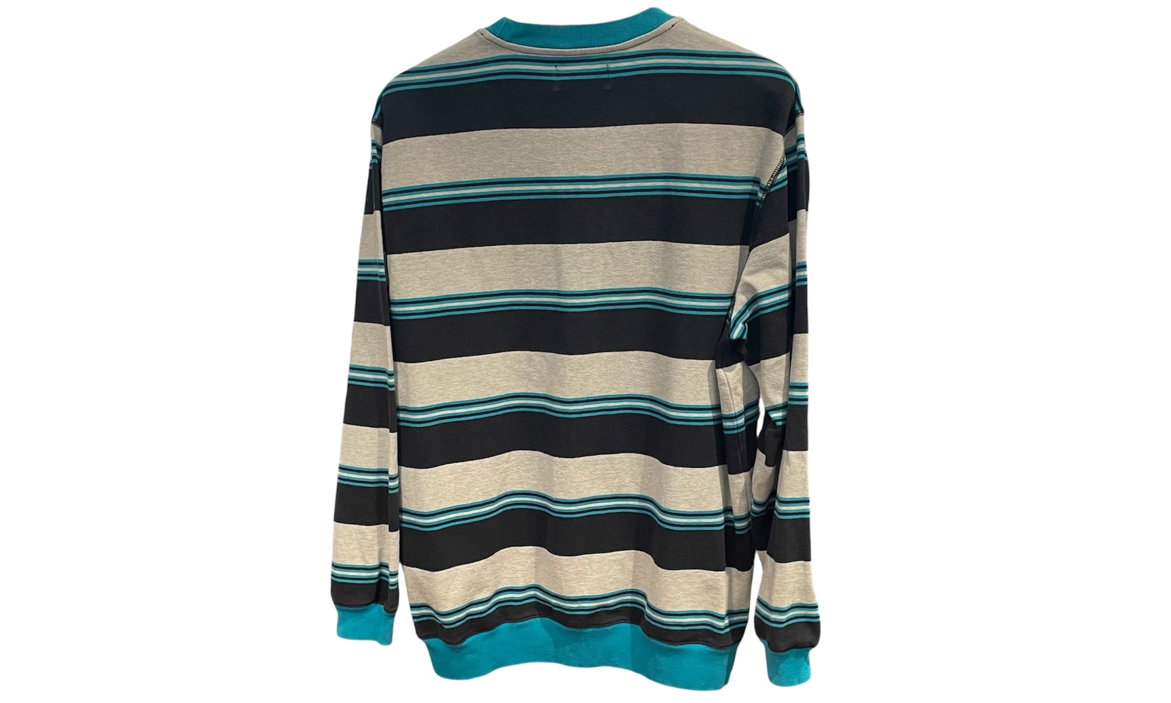Palace Used Palace Blue Grey Navy Striped Crewneck - 710251703
