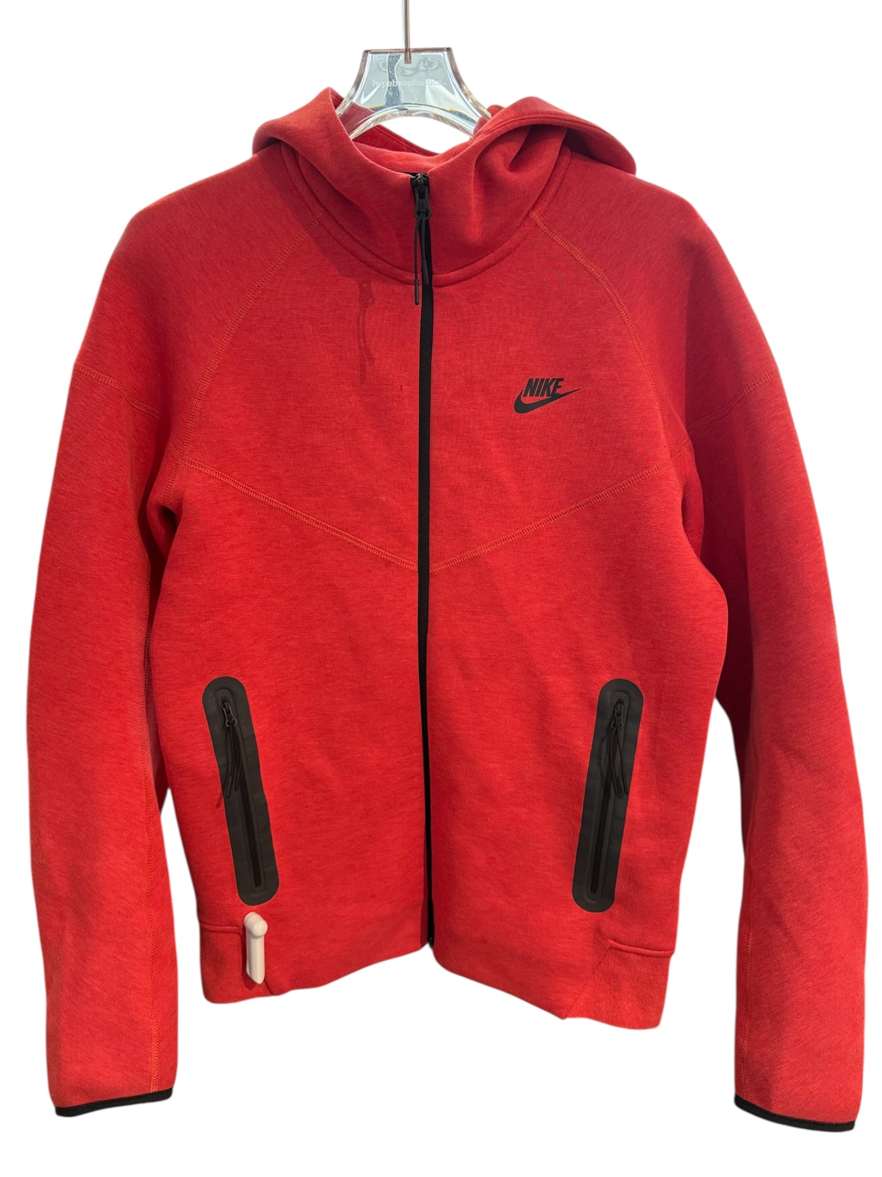 nike Used Nike Sportswear Tech Fleece Windrunner Full-Zip Hoodie Light University Red Heather/Black - test