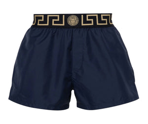 Versace Used Versace Greca Border Swimshorts Navy - 814251205
