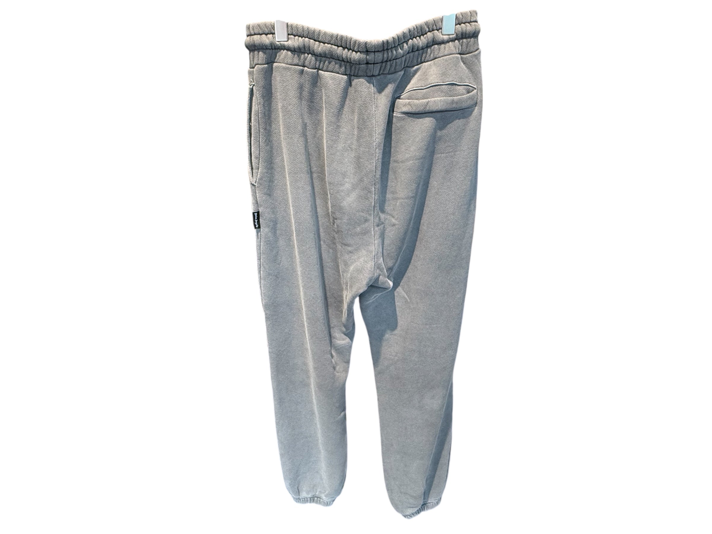 nike Used Palm Angels Curved Logo Cotton Joggers in Washed Black/White - 901251516