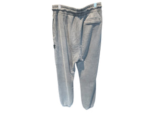 nike Used Palm Angels Curved Logo Cotton Joggers in Washed Black/White - 901251516