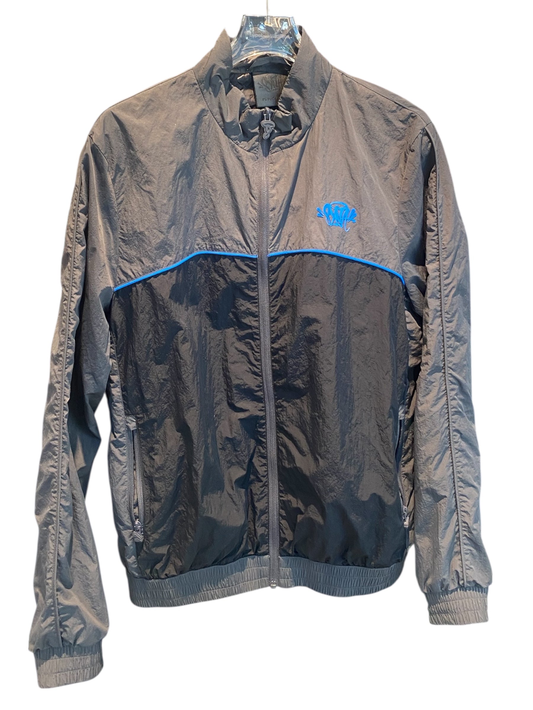 Syna Used Synaworld Logo Shell Tracksuit Grey Black Cobalt - 919251947