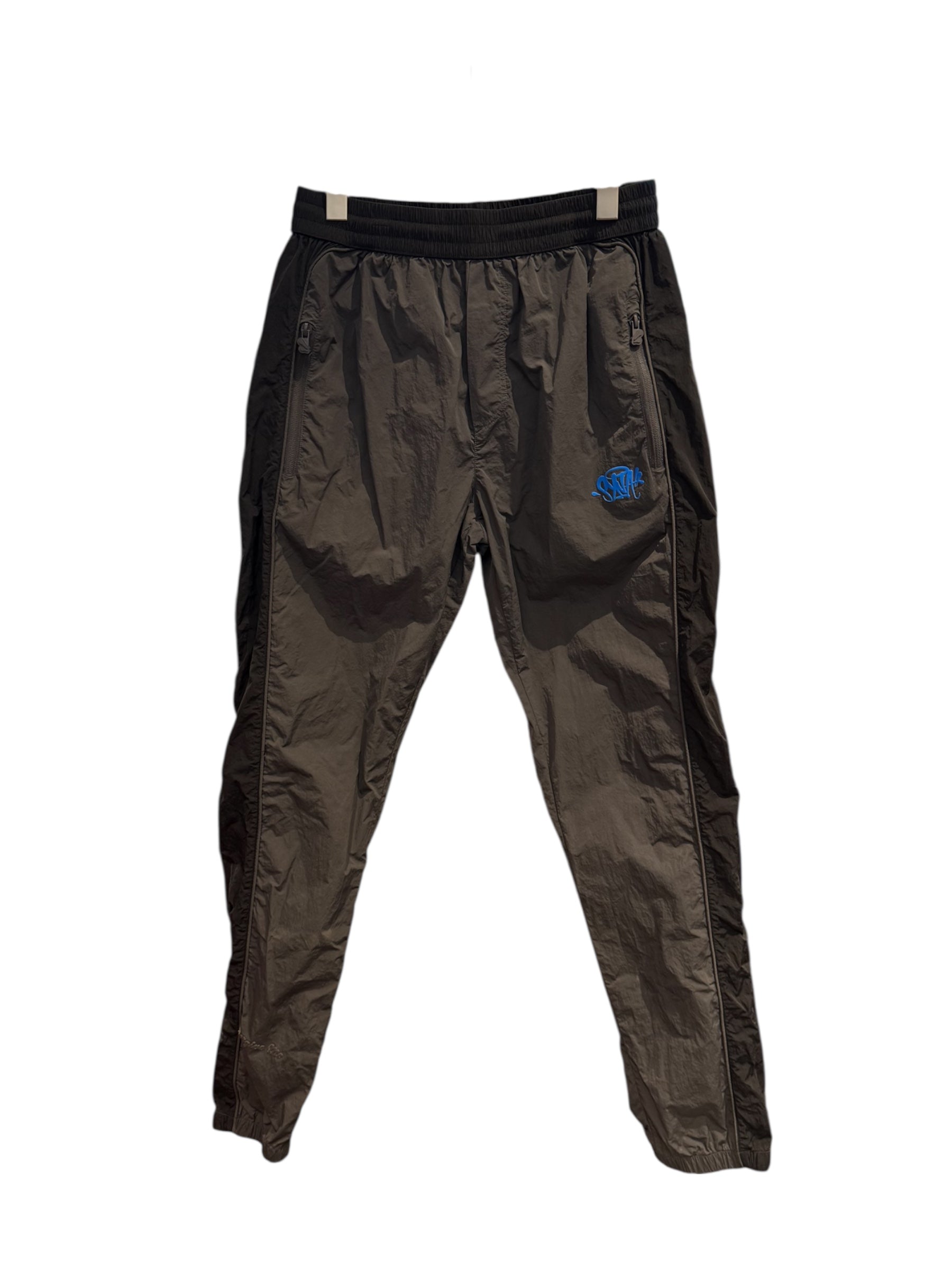 Used Synaworld Logo Shell Tracksuit Grey Black Cobalt