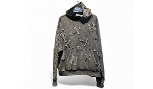 Racer Worldwide Used Racer Worldwide Washed Black Patch hoodie - 1111251238