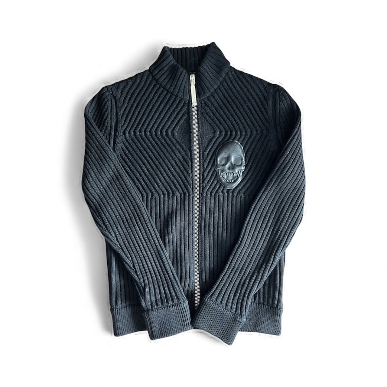nike Used Phillip Plein Black Skullhead Cardigan - test