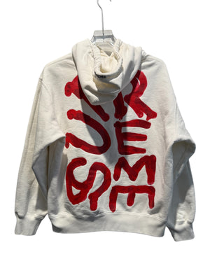 Supreme Used Supreme Paint Hooded Sweatshirt White - test