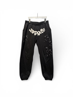 nike Used Sp5der Sweatpants Black White Print - test