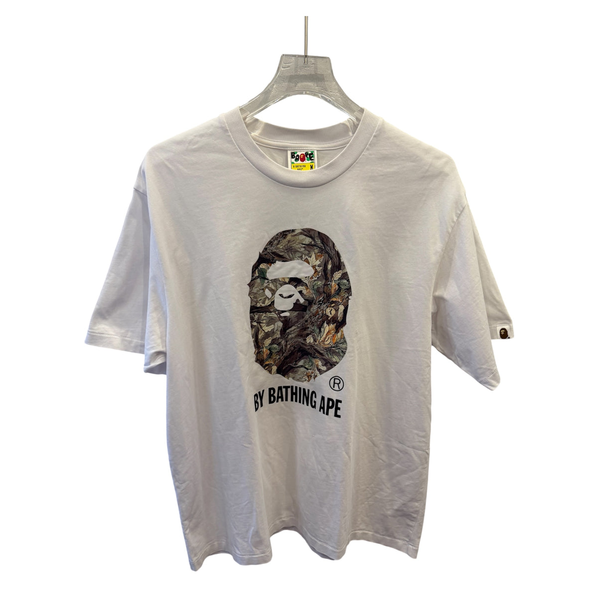 Bape Ape Head Camo White Tee