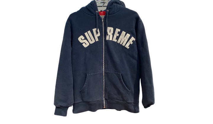 Used Supreme arc logo thermal zip-up hoodie (227251505