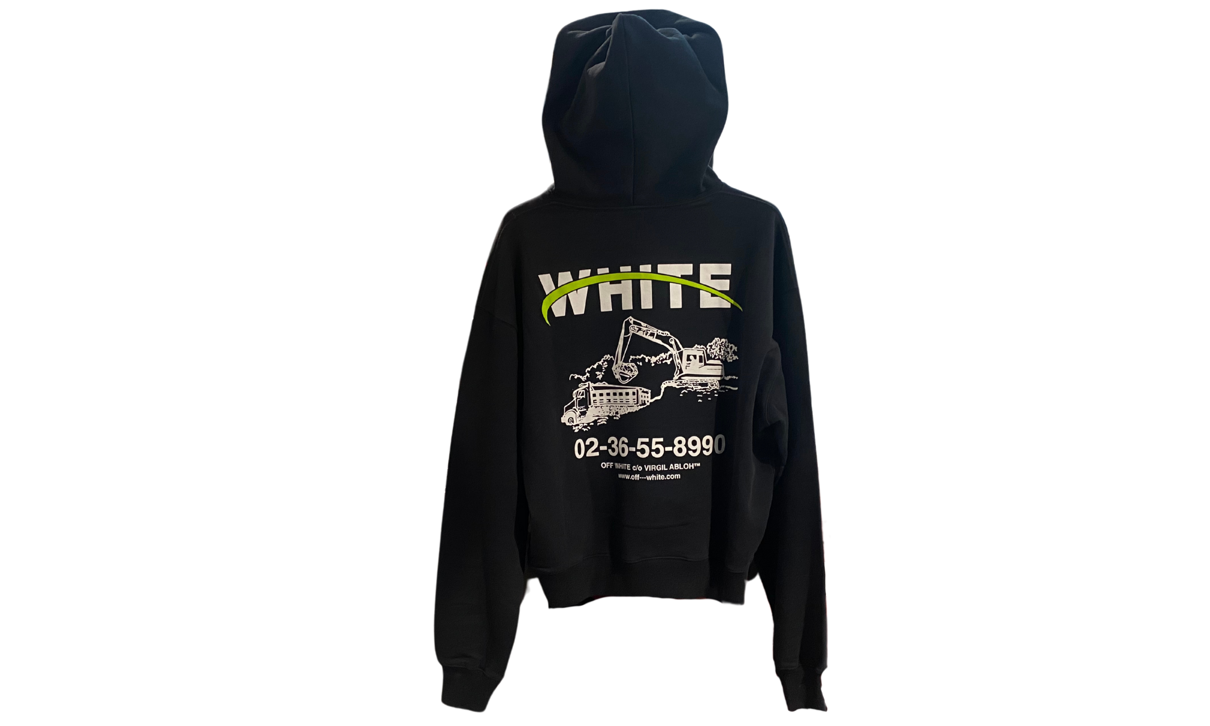 OFF-WHITE Used OFF-WHITE Industrial Over Hoodie Black - OMBB037F22FLE0081001