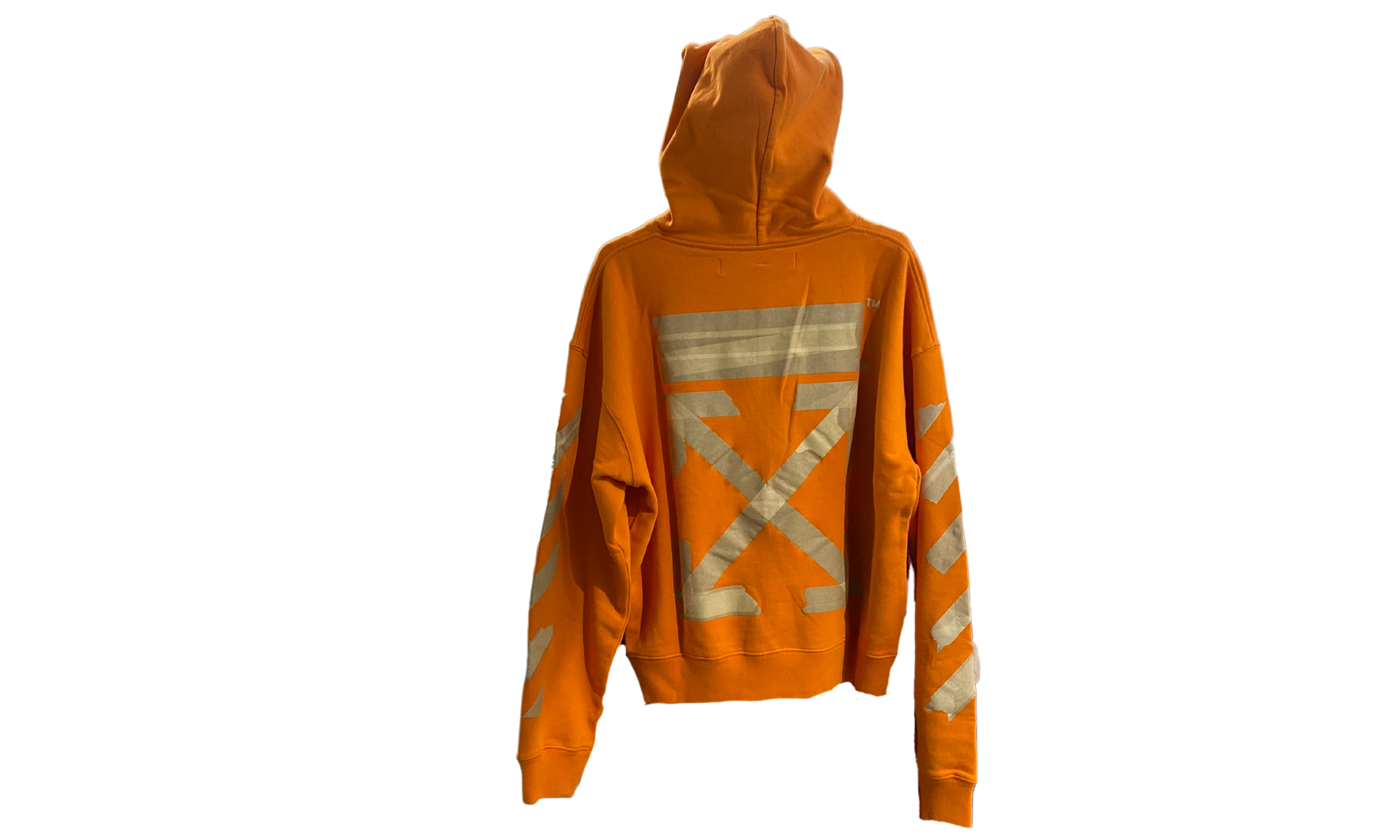 OFF-WHITE Used OFF-WHITE Tape Arrow Hoodie Orange - OMBB037R20E30002