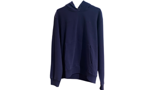 OFF-WHITE Used OFF-WHITE Porto Cervo Arrow Logo Print Hoodie Dark Blue - OMBB097G22JER003