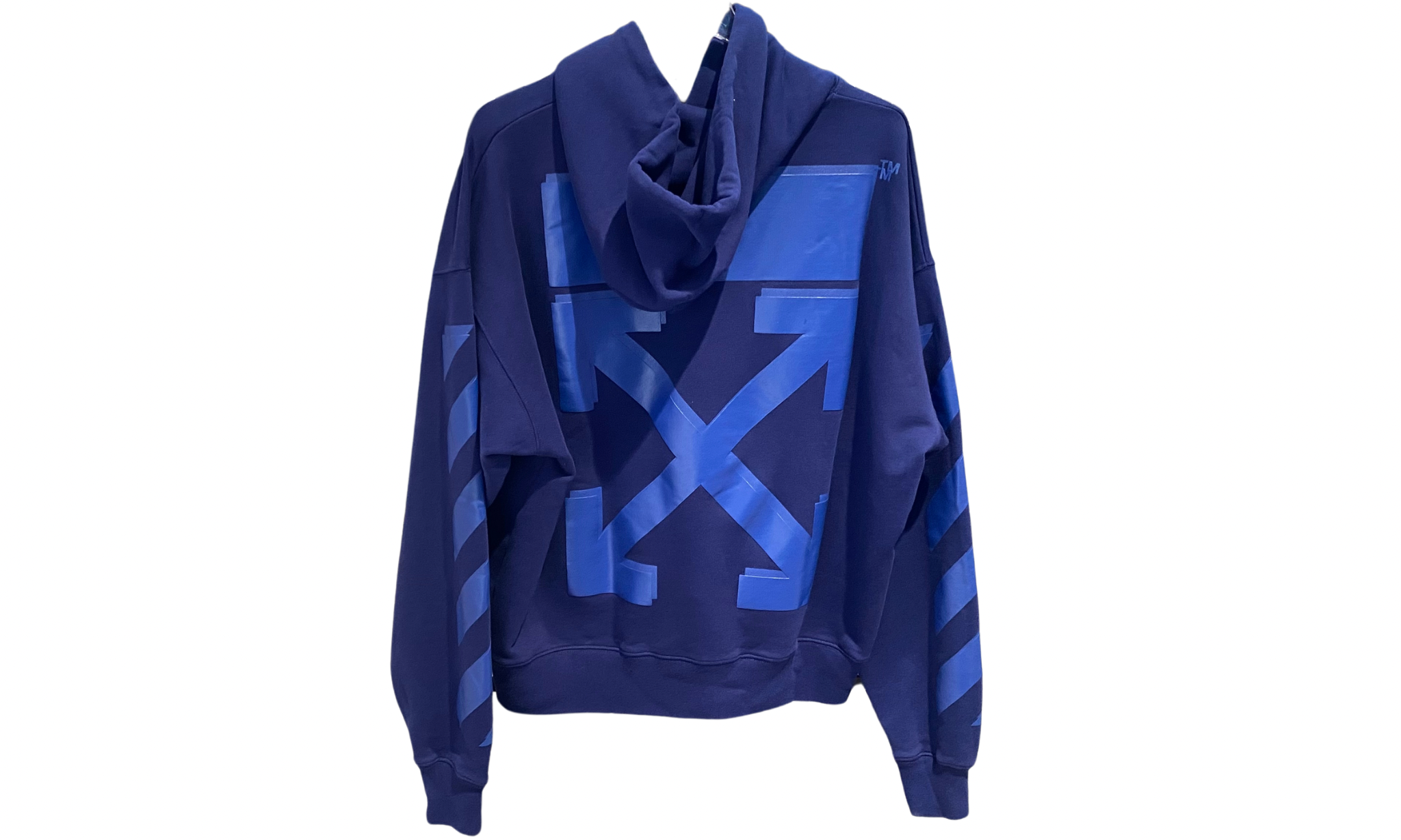 OFF-WHITE Used OFF-WHITE Rubber Arrow Hoodie Dark blue - 0MBB085F21FLE010
