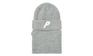 Palace Zip Off Facewarmer P Beanie Grey Marl - PALA-PZOFPB-GREYMARL