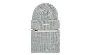 Palace Zip Off Facewarmer P Beanie Grey Marl - PALA-PZOFPB-GREYMARL