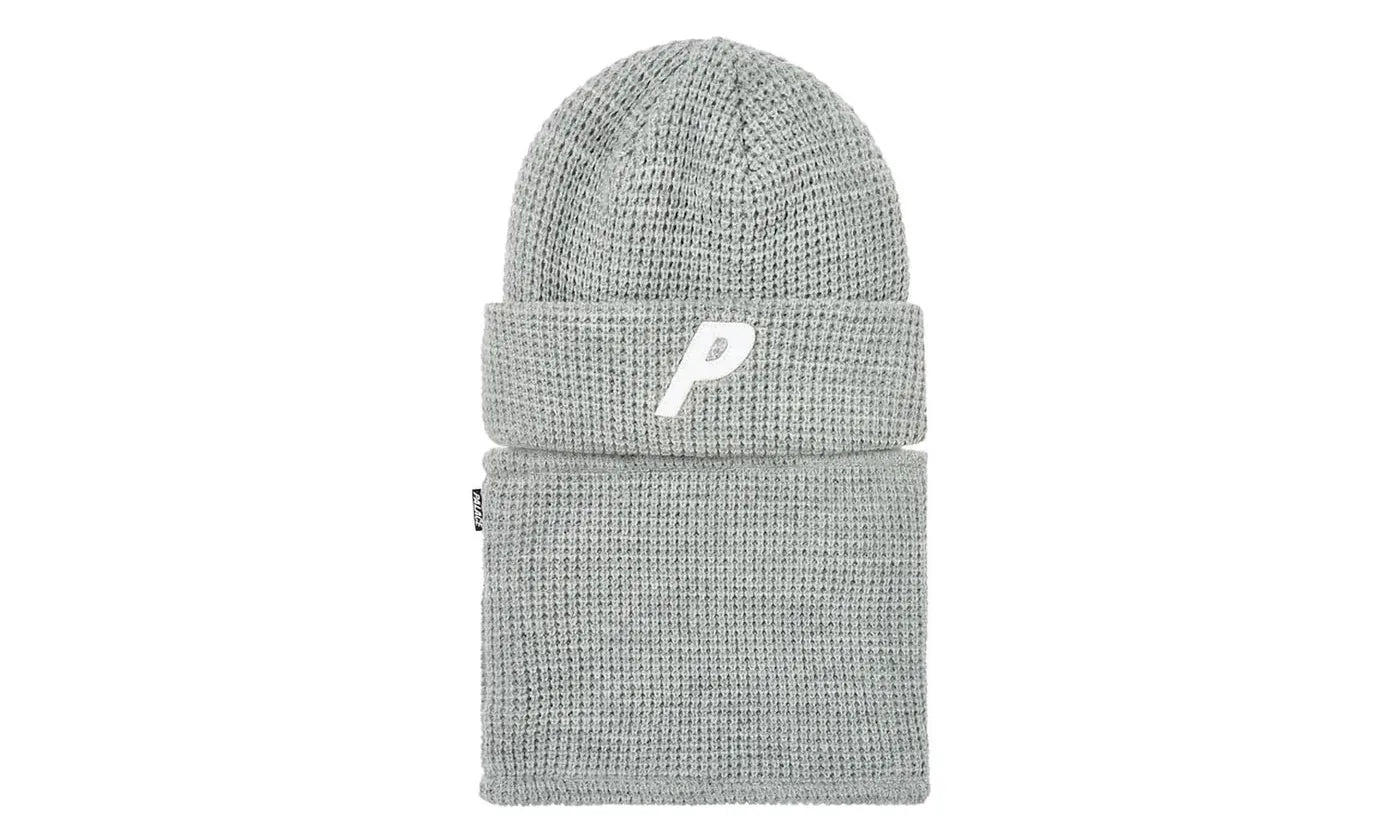 Palace Zip Off Facewarmer P Beanie Grey Marl - PALA-PZOFPB-GREYMARL